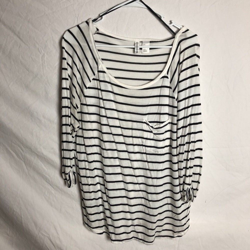 Black and white striped tee shirt